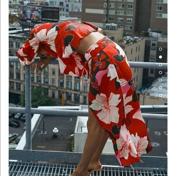 Zara floral print cropped shirt - Picture 3 of 6